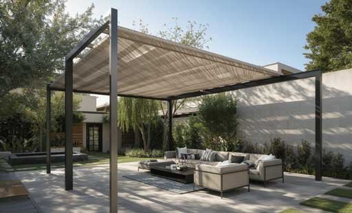 أعمال البرجولات والمظلات والهياكل المعدنية